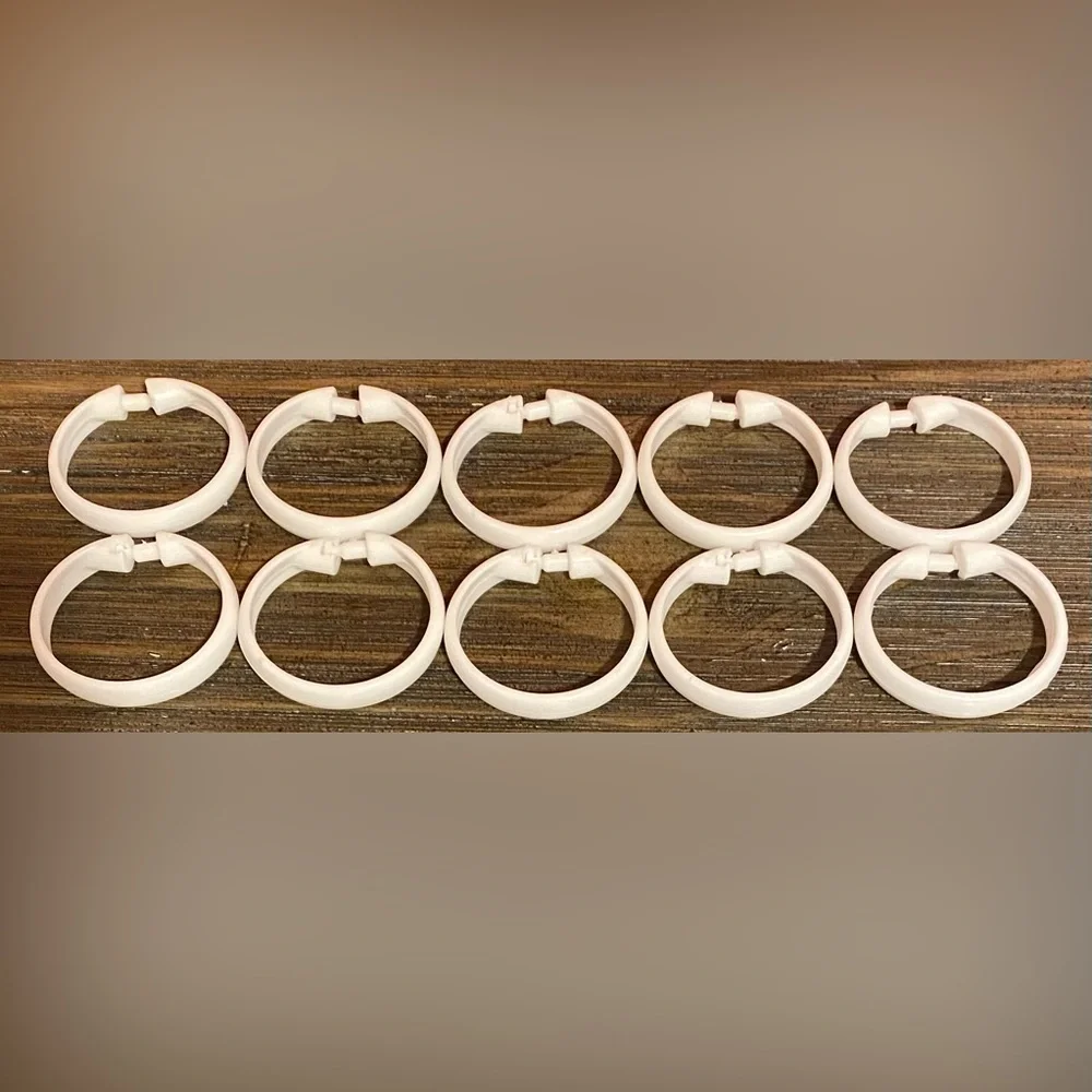 White Shower Hooks